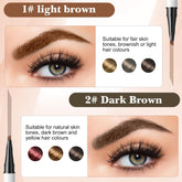 2pc Eyebrow Tattoo Pencil 4 Fork Tip 3D Microblading, 2024 New 4-Tip Eyebrow Pencil Natural Makeup Fine Stroke Magic Eyebrow Pencil, Eye Brown Long-Lasting (Light Brown)